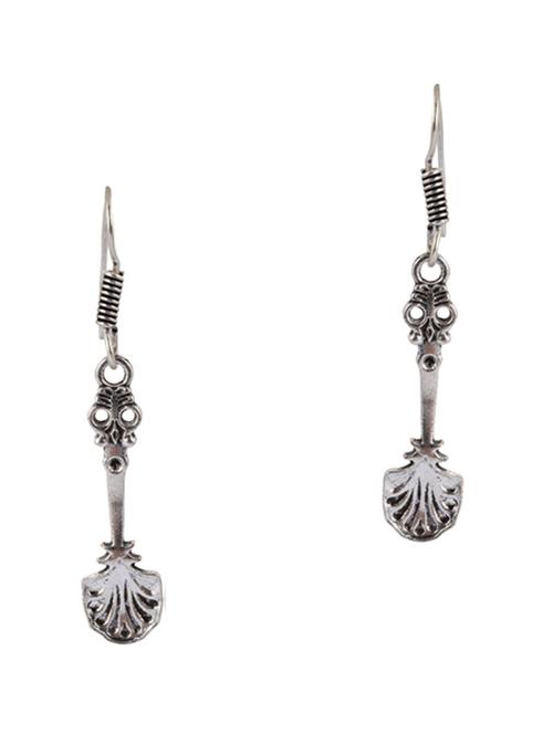 silver brass drop earring - 11369184 - Very Small Image - 1