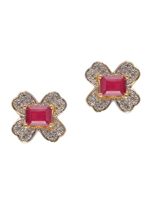 multi colored brass studs earrings - 11369429 - Very Small Image - 1