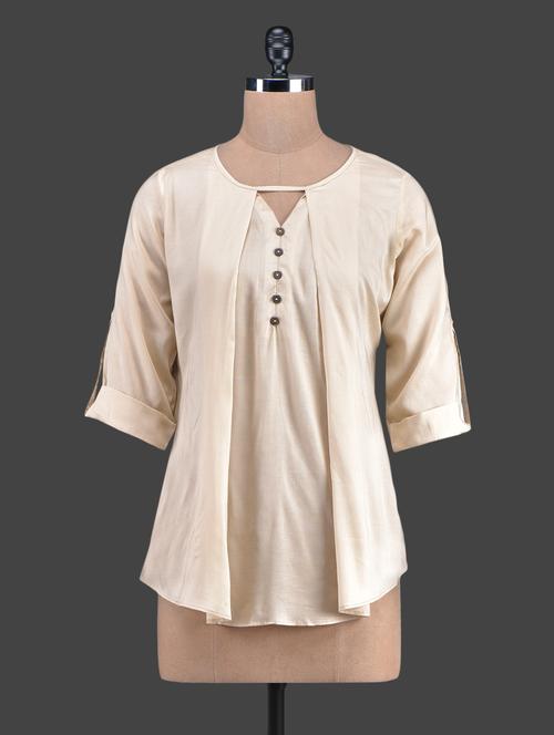 three quarter sleeve flared top - 1136945 - Very Small Image - 1