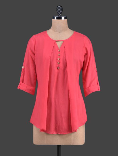 three quarter sleeve flared top - 1136946 - Very Small Image - 1