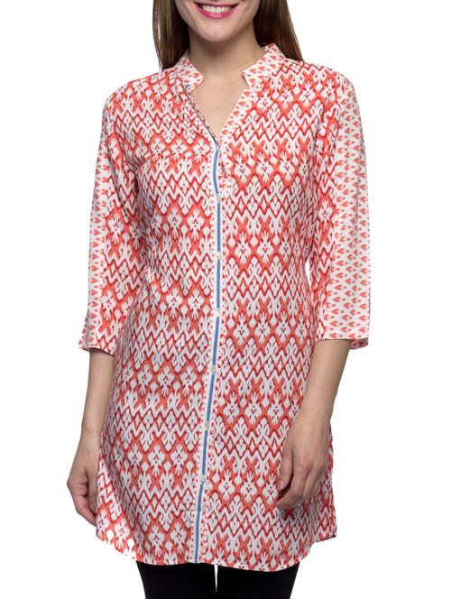 orange viscose regular tunic - 11369462 - Very Small Image - 1