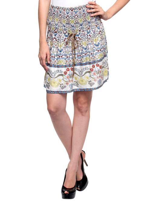 multi colored printed a-line skirt - 11370470 - Very Small Image - 1
