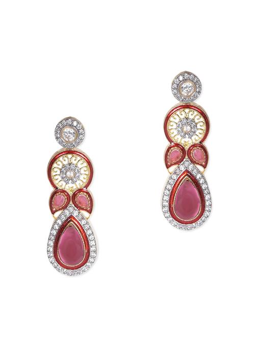crystal studded tear drop danglers - 1137260 - Very Small Image - 1