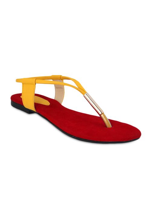 yellow strapped toe separator sandals - 1137296 - Very Small Image - 1