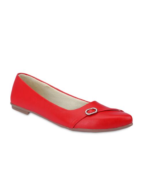 red embellished pointed toe ballerinas - 1137309 - Very Small Image - 1