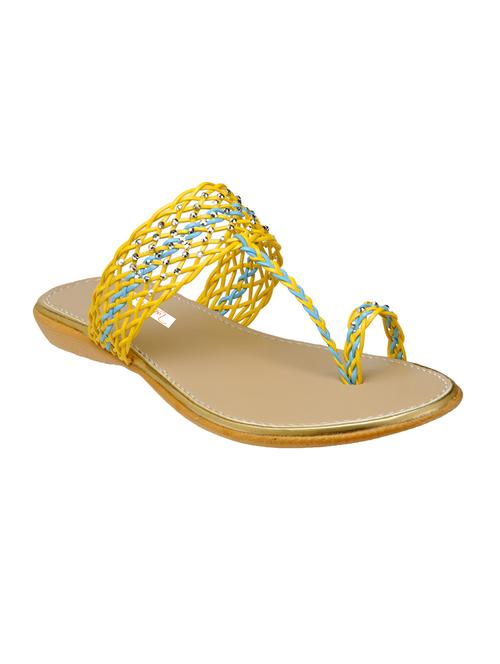 yellow flat sandal - 11374211 - Very Small Image - 1