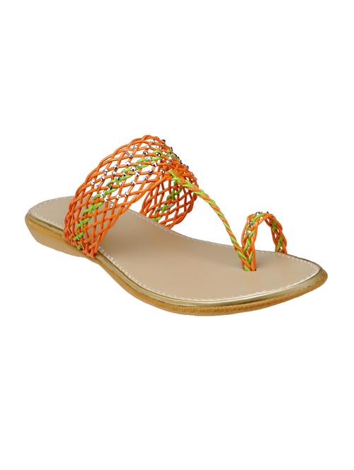 orange one toe sandal - 11374212 - Very Small Image - 1