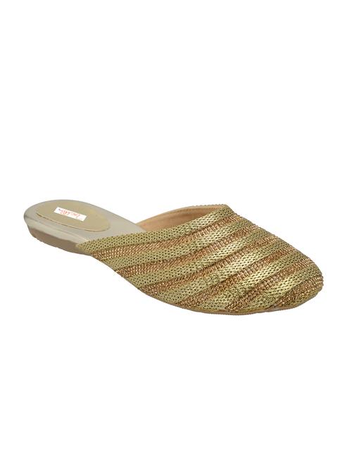 gold fabric flat sandal - 11374233 - Very Small Image - 1