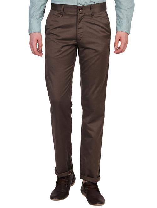 brown cotton trousers casual trouser - 11374857 - Very Small Image - 1