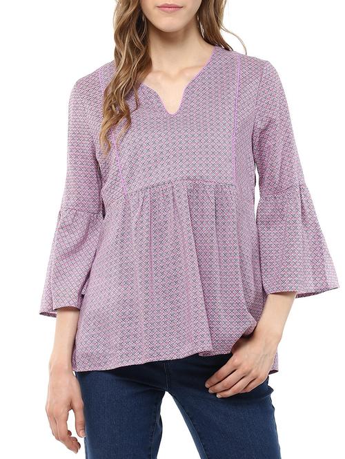 purple rayon regular top - 11375195 - Very Small Image - 1