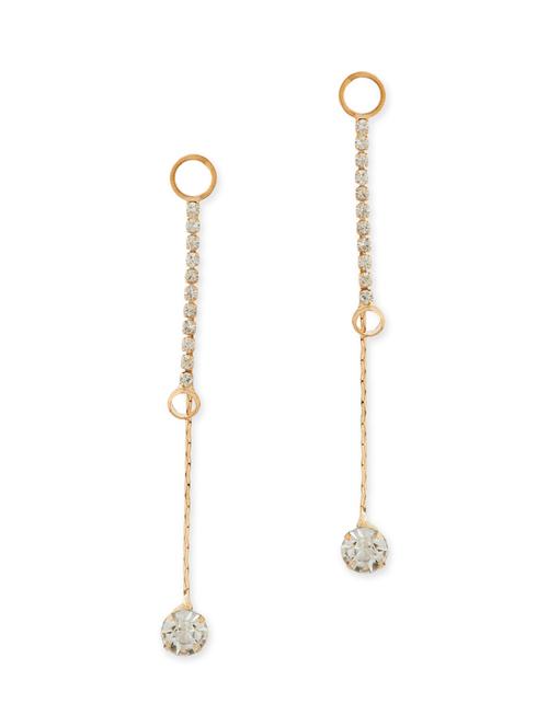 gold brass drop earrings - 11381630 - Very Small Image - 1