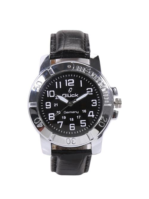 black leather watch - 11381690 - Very Small Image - 1