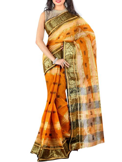 multi colored cotton saree with blouse - 11382503 - Very Small Image - 1