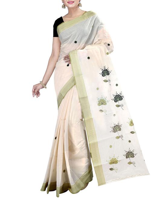 multi colored cotton saree with blouse - 11382600 - Very Small Image - 1