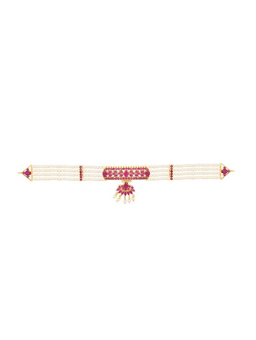 pink gold plated choker necklace - 11383122 - Very Small Image - 1