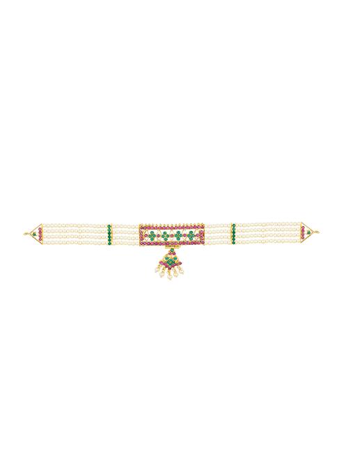 multicolor gold plated choker necklace - 11383131 - Very Small Image - 1