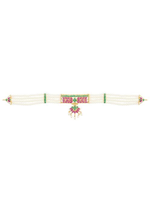 multicolor gold plated choker necklace - 11383133 - Very Small Image - 1