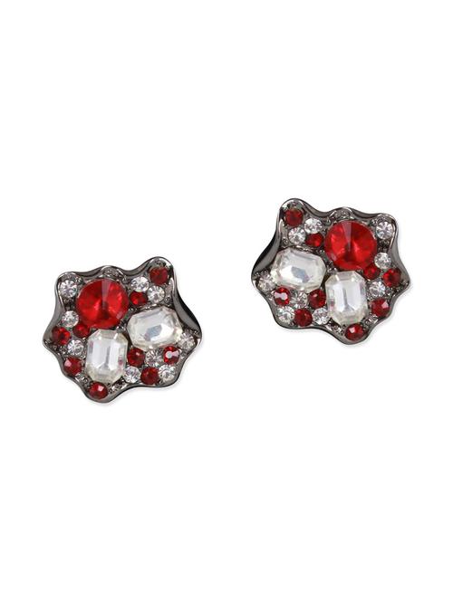 red brass studs earrings - 11388708 - Very Small Image - 1