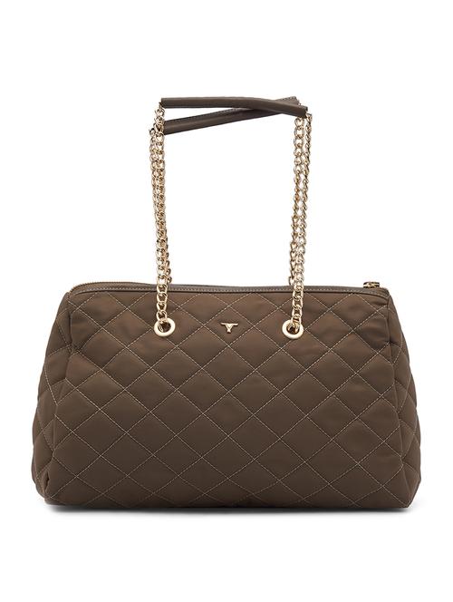 brown leatherette quilted handbag - 11392301 - Very Small Image - 1