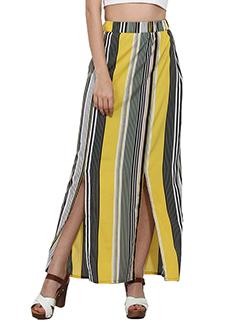 yellow striped polyester skirt - 11392809 - Very Small Image - 1