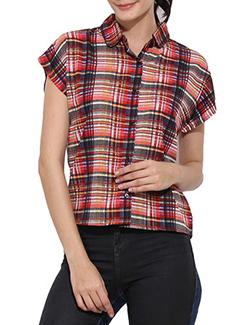 red checkered polyester shirt - 11392855 - Very Small Image - 1