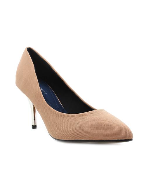 beige fabric slip on pumps - 11395905 - Very Small Image - 1