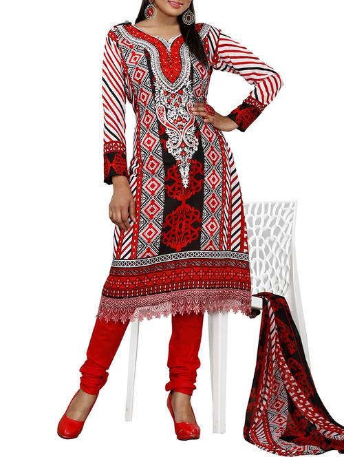 multi colored cotton blend printed dress material - 11398065 - Very Small Image - 1