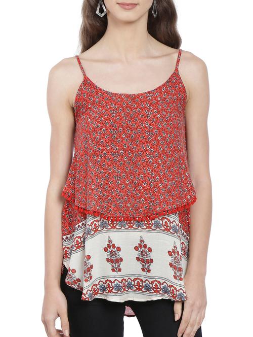 red viscose top - 11398983 - Very Small Image - 1