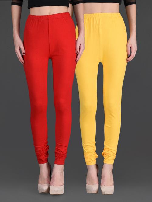 combo of two cotton lycra leggings - 1140241 - Very Small Image - 1