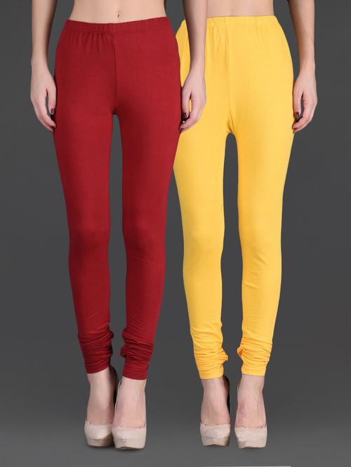 combo of two cotton lycra leggings - 1140249 - Very Small Image - 1