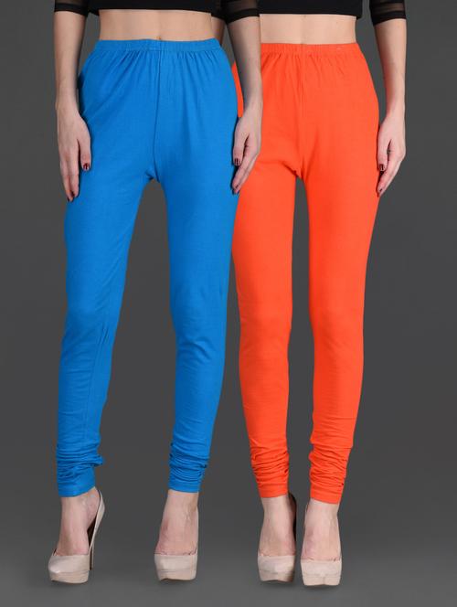 combo of two cotton lycra leggings - 1140270 - Very Small Image - 1