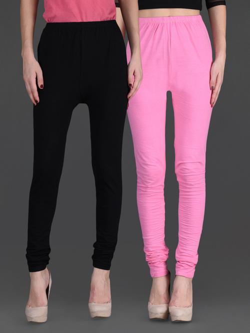 combo of two cotton lycra leggings - 1140283 - Very Small Image - 1