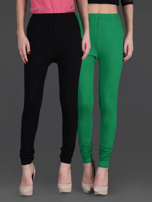 combo of two cotton lycra leggings - 1140285 - Very Small Image - 1