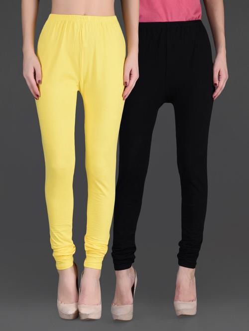 combo of two cotton lycra leggings - 1140292 - Very Small Image - 1