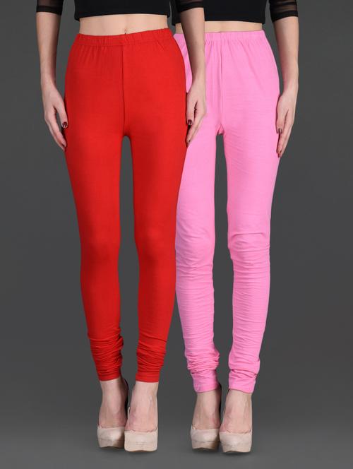 combo of two cotton lycra leggings - 1140311 - Very Small Image - 1
