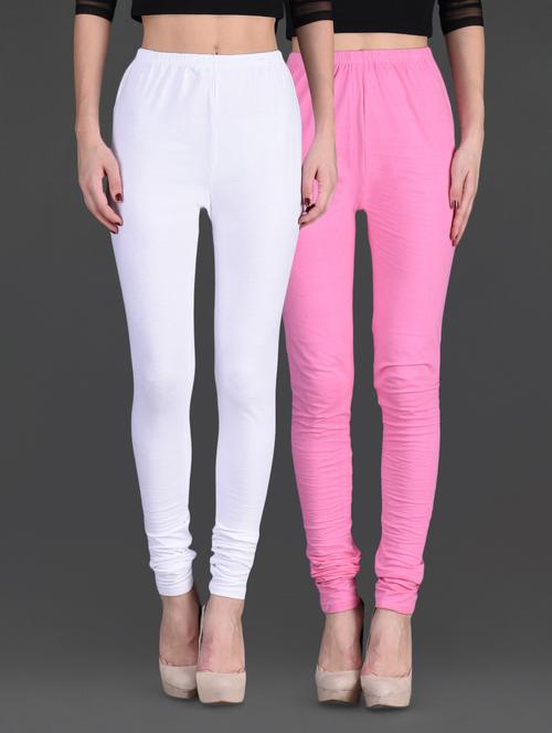 combo of two cotton lycra leggings - 1140316 - Very Small Image - 1