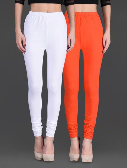 combo of two cotton lycra leggings - 1140327 - Very Small Image - 1