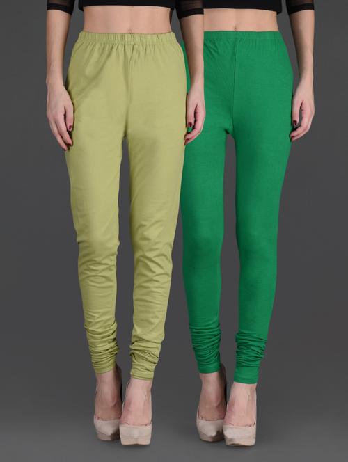 combo of two cotton lycra leggings - 1140334 - Very Small Image - 1