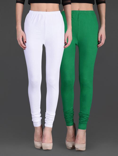 combo of two cotton lycra leggings - 1140337 - Very Small Image - 1