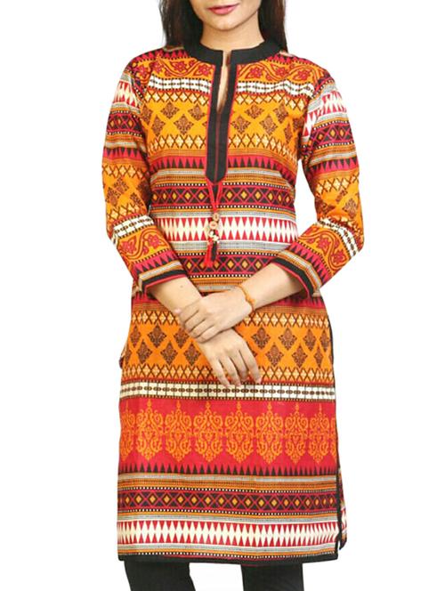 multi colored cotton kurta - 11403372 - Very Small Image - 1