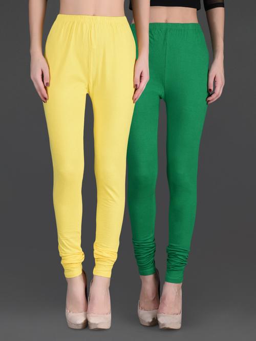 combo of two cotton lycra leggings - 1140338 - Very Small Image - 1