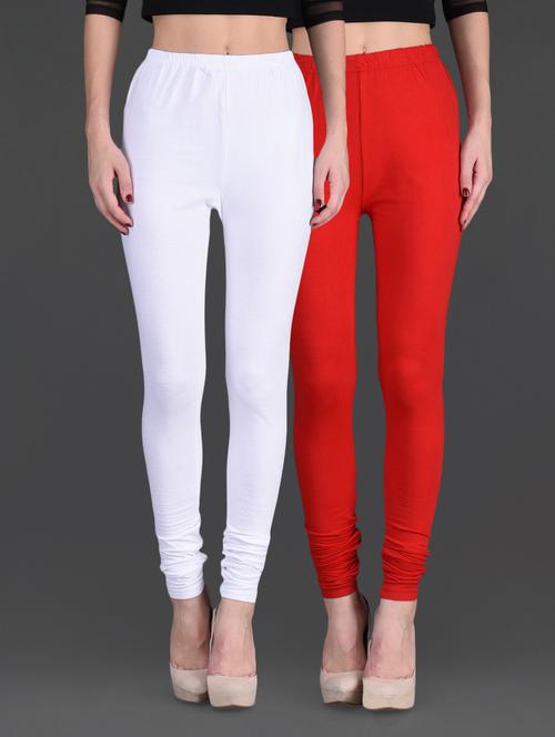 combo of two cotton lycra leggings - 1140346 - Very Small Image - 1