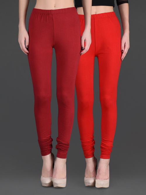 combo of two cotton lycra leggings - 1140349 - Very Small Image - 1
