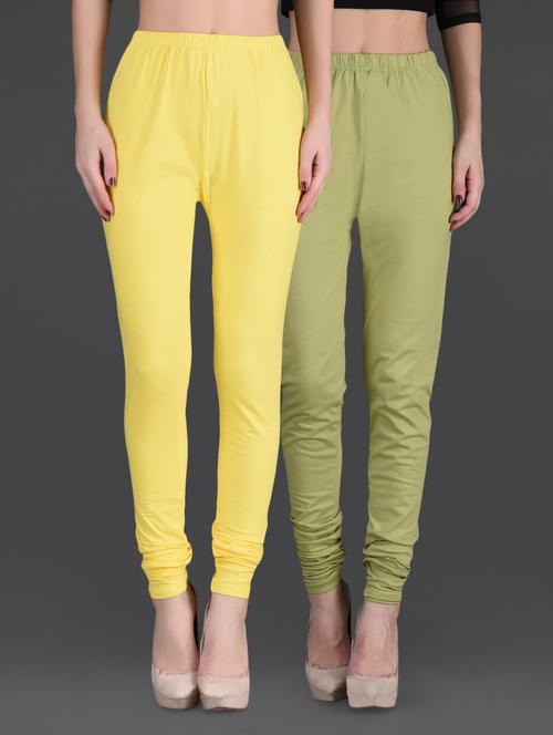 combo of two cotton lycra leggings - 1140362 - Very Small Image - 1