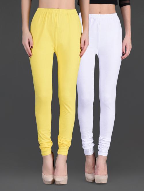 combo of two cotton lycra leggings - 1140377 - Very Small Image - 1