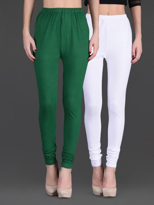 combo of two cotton lycra leggings - 1140378 - Very Small Image - 1