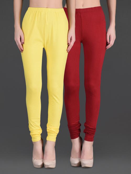 combo of two cotton lycra leggings - 1140382 - Very Small Image - 1