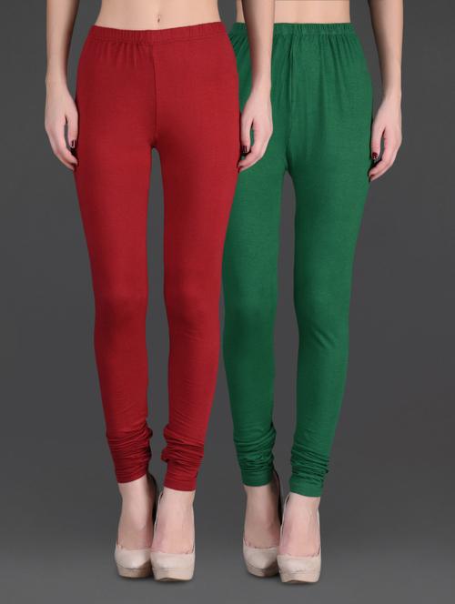combo of two cotton lycra leggings - 1140384 - Very Small Image - 1