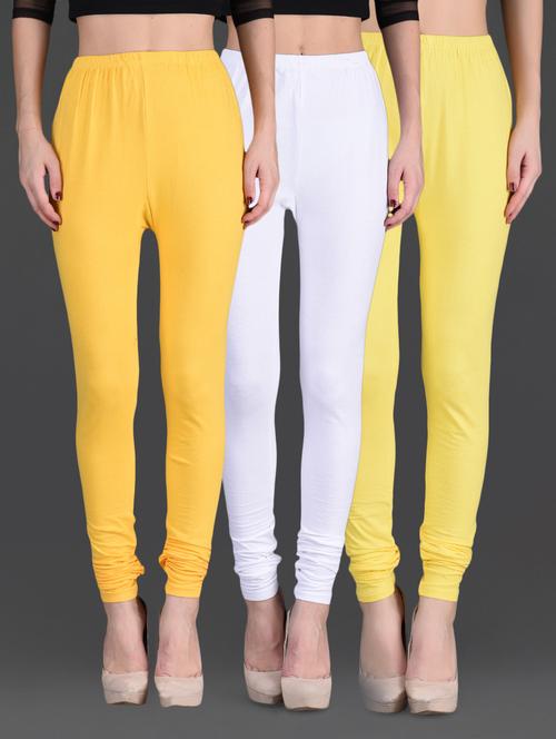 combo of three cotton lycra leggings - 1140613 - Very Small Image - 1