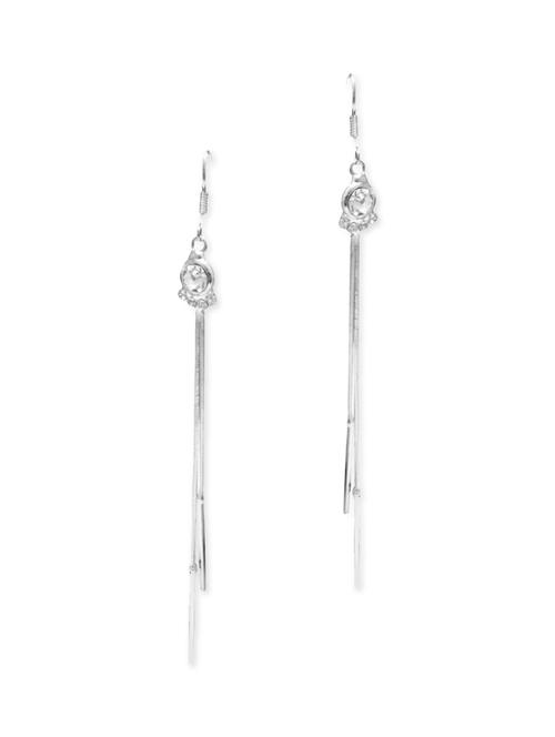 silver metal drop earring - 11408954 - Very Small Image - 1